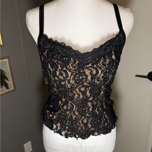 Elegant Black Lace Tank‎ Top